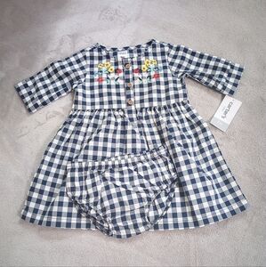 NWT Carter's Girls Gingham Dress & Bloomers  9 Months